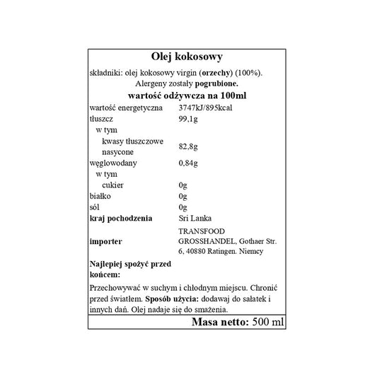 Annam Coconut Oil 500ml
