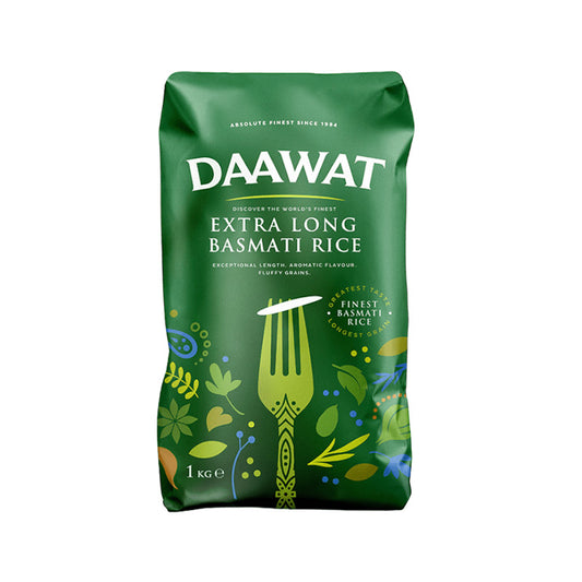 Daawat Extra Long Basamti Rice green 1kg