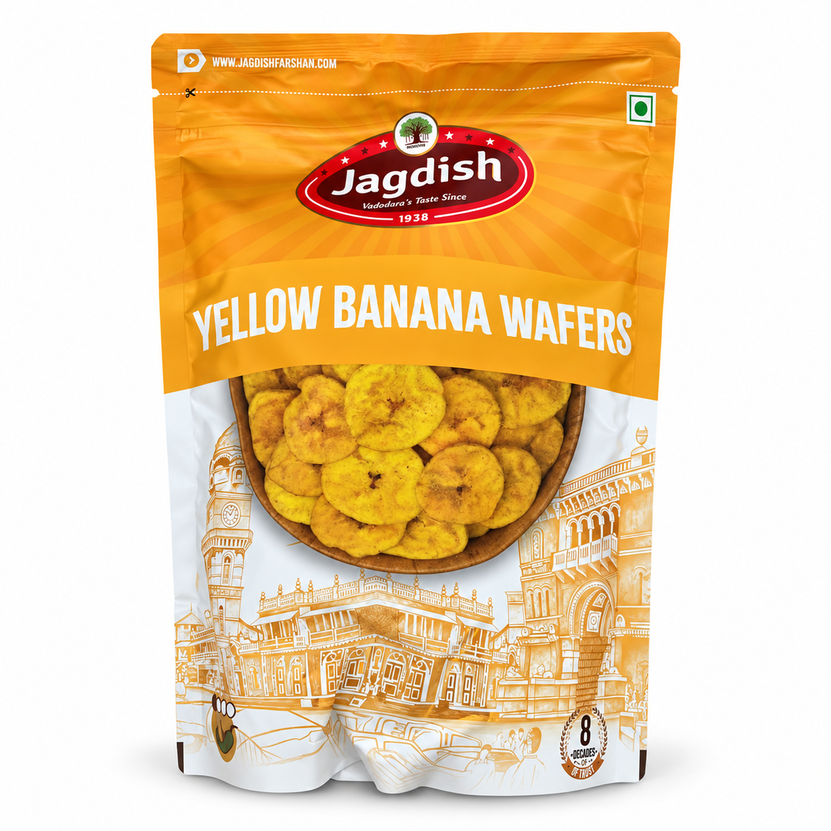 Jagdish Yellow Banana Wafers 175g