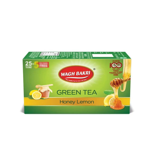 WAGH BAKRI Green Tea Honey Lemon (25 Tea Bags)