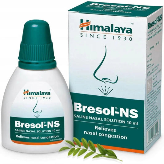 Himalaya Bresol-NS saline nasal solution bottle and packaging on a white background