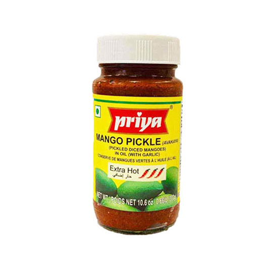 Priya Extra Hot Mango Pickle (With Garlic) 300g