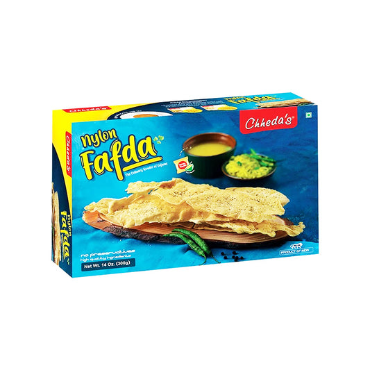 Chheda's Nylon Fafda With Kadhi Chutney And Chilli Pickle 400g