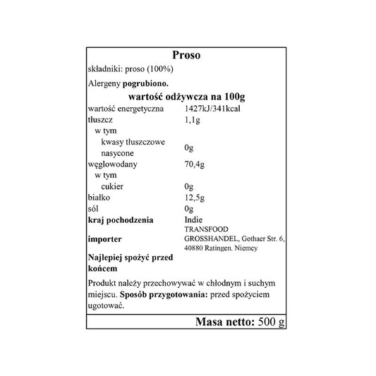 Kasza jaglana Annam Proso (Panivaragu) 500g