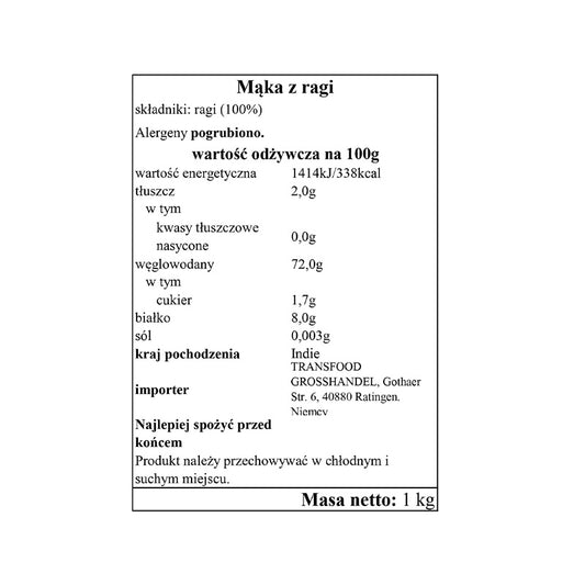 Mąka Annam Ragi (Kurakkan) 1kg