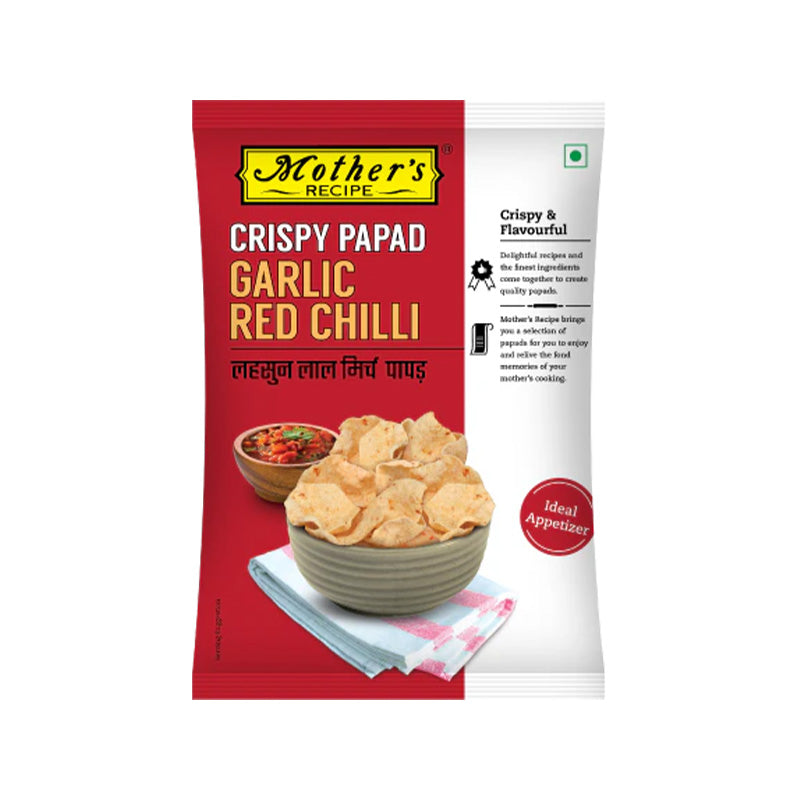 Mother's Crispy Papad Garlic Red Chilli 90gm