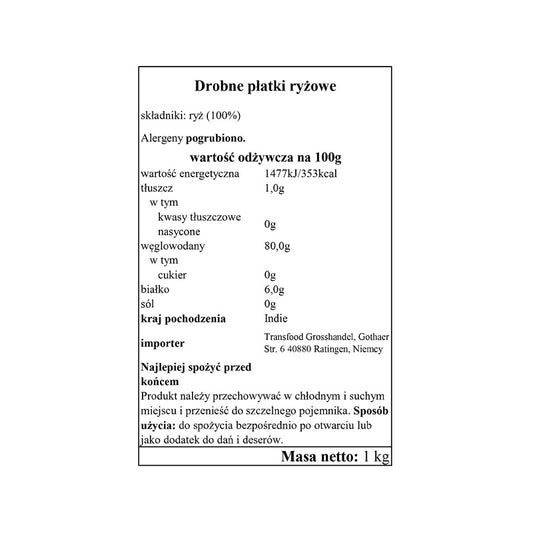 Płatki ryżowe Annam cienkie 1 kg