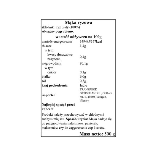 Mąka Ryżowa Annam 500g