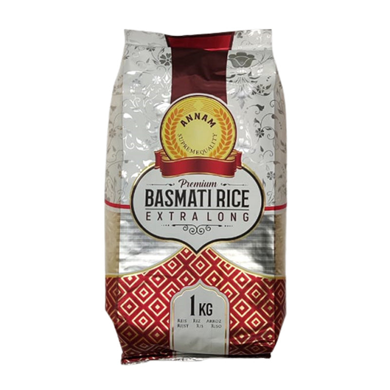 Annam Premium Basmati Rice Extra Long 1Kg – India Bazaar Online Indian ...