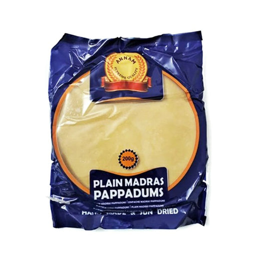 Annam Plain Madras Pappadums 200g