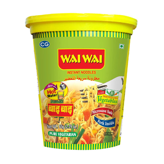 WAI WAI Vegetable Flavour Instant Noodles 65g